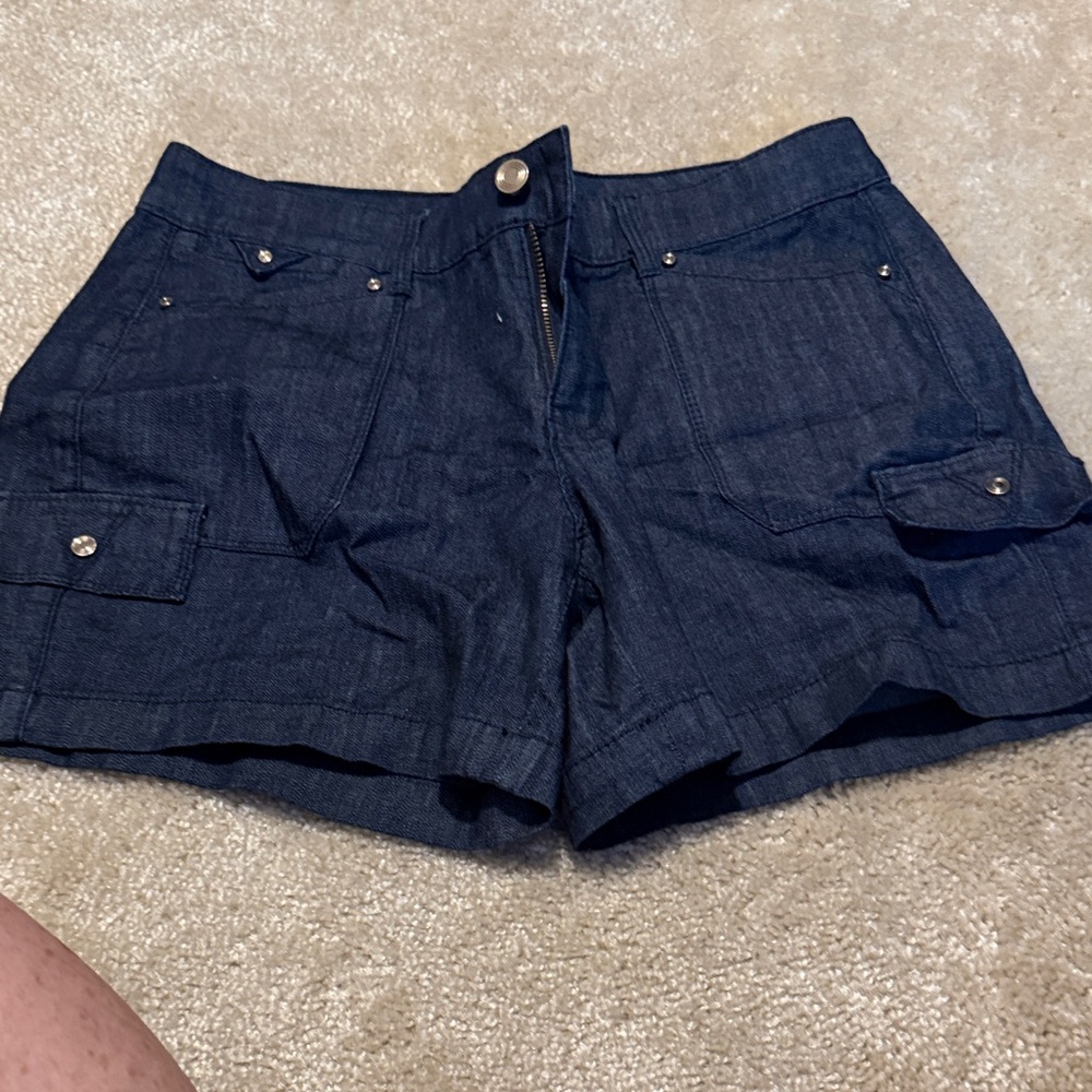 White House Black Market Dark Blue Cargo Shorts